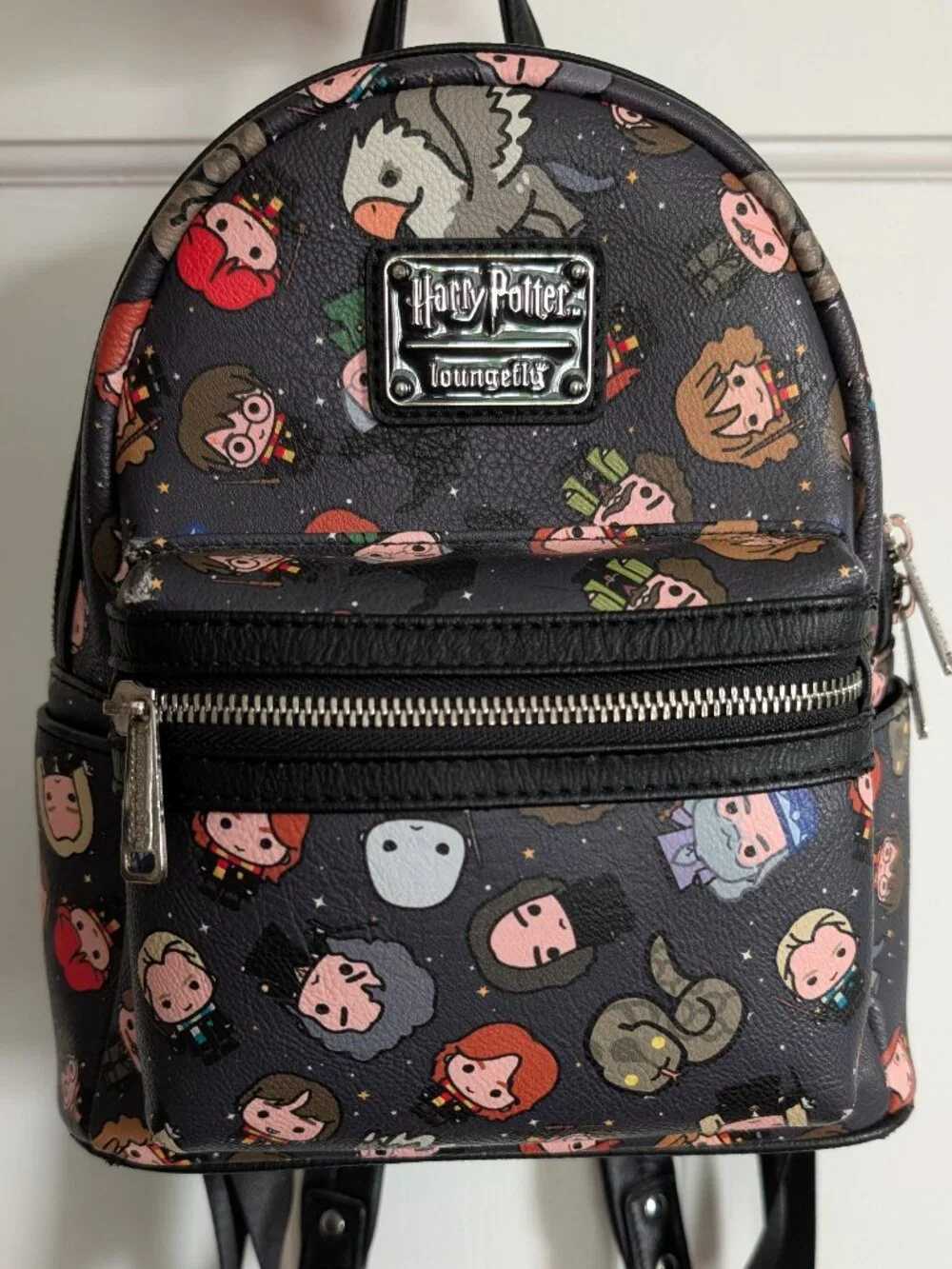 Harry Potter Loungefly mini backpack purse Chibi characters all over print